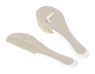 Hřeben a kartáč s přírodním vlasem Bébé-Jou Soft Spring