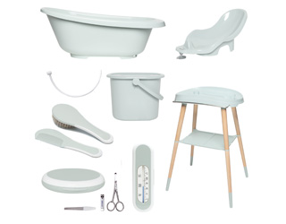 Sedmi dílná sada pro koupání miminka Bébé-Jou Sense Sky Green