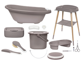  8 dílná digitální koupací sada pro miminka Bébé-Jou Chalk Brown